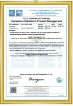 Scan of the ISO 9001 quality management system certificate issued by SGS
