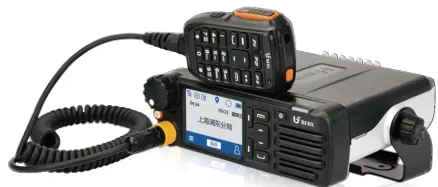 BF-TM8250 mobile radio installed with hand microphone and display