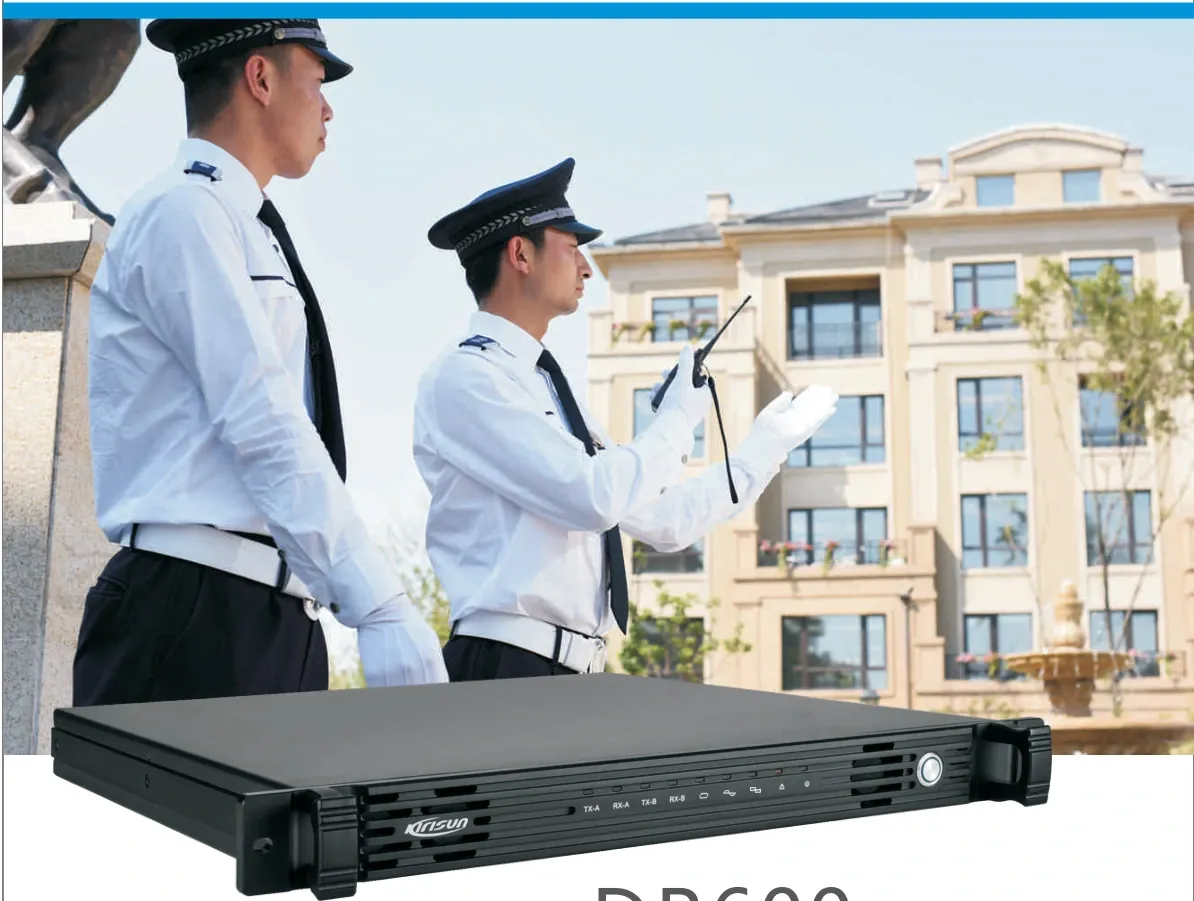 DR600 DMR/PDT repeater with deployment scene