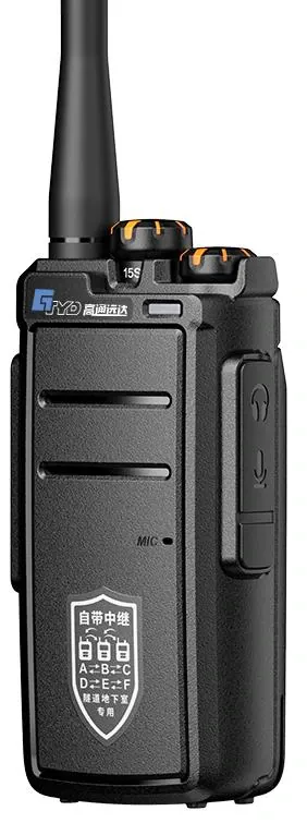GT810 analog two-way radio, rear view